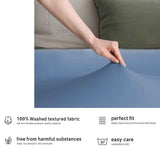 Darrahopens Home & Garden > Bedding > Bed Sheets Hotel Quality Fitted sheets - 2 Piece Fitted sheets  -Breathable Bedding - Wrinkle, Fade, Stain Resistant- 26inch/40cm Deep Pocket Fitted Bed Sheet-Wrinkle and Fade Resistant,(Ocean,Queen)
