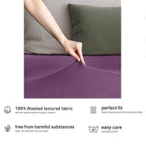 Darrahopens Home & Garden > Bedding > Bed Sheets Hotel Quality Fitted sheets - 2 Piece Fitted sheets  -Breathable Bedding - Wrinkle, Fade, Stain Resistant- 26inch/40cm Deep Pocket Fitted Bed Sheet-Wrinkle and Fade Resistant,(Purple,King Single)
