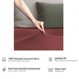 Darrahopens Home & Garden > Bedding > Bed Sheets Hotel Quality Fitted sheets - 2 Piece Fitted sheets  -Breathable Bedding - Wrinkle, Fade, Stain Resistant- 26inch/40cm Deep Pocket Fitted Bed Sheet-Wrinkle and Fade Resistant,(Red,Queen)
