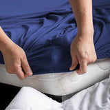 Darrahopens Home & Garden > Bedding > Bed Sheets Hotel Quality Fitted sheets - 2 Piece Fitted sheets  -Breathable Bedding - Wrinkle, Fade, Stain Resistant- 26inch/40cm Deep Pocket Fitted Bed Sheet-Wrinkle and Fade Resistant,(Royal blue,Super King)