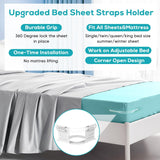 Darrahopens Home & Garden > Bedding > Bed Sheets Invisible Sheet and Bed Cover Fastener, Removable and Storable, Keeps Sheets Tight, Sheet Clips for Daily Use White (set of 4)