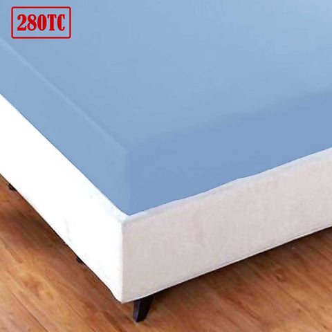 Darrahopens Home & Garden > Bedding > Bed Sheets Jason Crisp Polyester Cotton Fitted Sheet Spring Blue - King