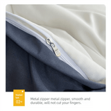 Darrahopens Home & Garden > Bedding > Bed Sheets Light grey and pink Washed Cotton Bedding Set - Solid Color Fitted Sheet Style, 4-Piece Set for 1.5m Bed, Includes 10 Random Color Quilt Fasteners(1.5m)