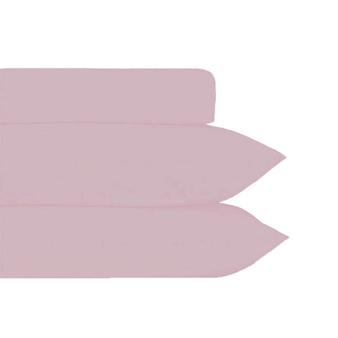 Darrahopens Home & Garden > Bedding > Bed Sheets Plain Dyed Polyester Cotton Combo Set Dusty Pink Queen