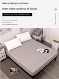 Darrahopens Home & Garden > Bedding > Bed Sheets Purple Queen Size Waterproof Fitted Mattress Protector - Soft & Breathable Bed Cover, Hypoallergenic, Deep Pocket (152x190x30cm)