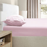 Darrahopens Home & Garden > Bedding > Bed Sheets Ramesses 2000TC Bamboo Embossed Fitted Sheet Combo Set Pink Queen