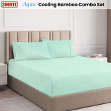 Darrahopens Home & Garden > Bedding > Bed Sheets Ramesses Aqua 2000TC Cooling Bamboo Combo Set Single