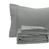Darrahopens Home & Garden > Bedding > Bed Sheets Ramesses Charcoal Pebble Wash Linen Look Alternative Sheet Set King