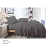 Darrahopens Home & Garden > Bedding > Bed Sheets Shangri La Cashmere Touch Micro Flannelette Sheet Set Charcoal Queen