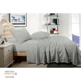 Darrahopens Home & Garden > Bedding > Bed Sheets Shangri La Cashmere Touch Micro Flannelette Sheet Set Grey Single