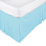 Darrahopens Home & Garden > Bedding > Bed Valances ASSUN Box Pleated Valance Aqua King