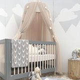 Darrahopens Home & Garden > Bedding > Bed Valances Khaki Nordic Style 7-Layer Tulle Bed Canopy 300cm Extra Long 60cm Dome for Australian Kids Bedroom Nursery and Playroom Decor