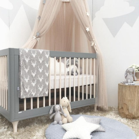 Darrahopens Home & Garden > Bedding > Bed Valances Khaki Nordic Style 7-Layer Tulle Bed Canopy 300cm Extra Long 60cm Dome for Australian Kids Bedroom Nursery and Playroom Decor