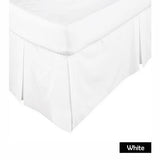 Darrahopens Home & Garden > Bedding > Bed Valances KINGDOM Box Pleated Valance White - KING SINGLE