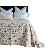 Darrahopens Home & Garden > Bedding Berries Kantha Bedspread Coverlet - White (King - 228 cm x 274 cm)
