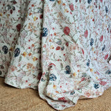 Darrahopens Home & Garden > Bedding Berries Kantha Bedspread Coverlet - White (King - 228 cm x 274 cm)