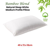 Darrahopens Home & Garden > Bedding Bianca Natural Sleep White Bamboo Blend Medium Profile Pillow