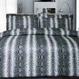Darrahopens Home & Garden > Bedding Big Sleep Snake Skin Black Quilt Cover Set Double