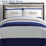 Darrahopens Home & Garden > Bedding Big Sleep Yours Mine Navy Quilt Cover Set Double