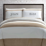 Darrahopens Home & Garden > Bedding Big Sleep Yours Mine Neutral Quilt Cover Set Single