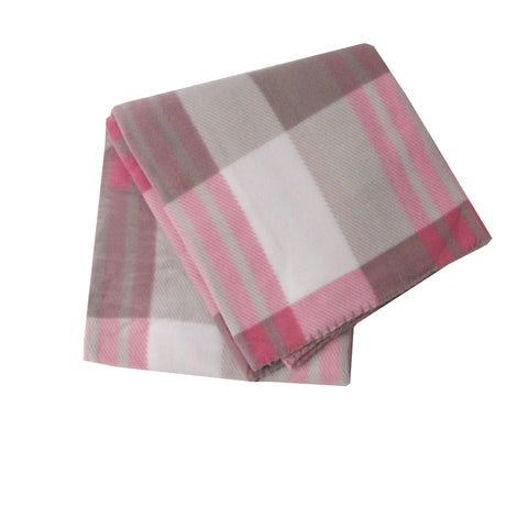 Darrahopens Home & Garden > Bedding > Blankets & Throws 180GSM Extra Large Polar Fleece Throw Blanket 150 x 200cm Plaid Pink