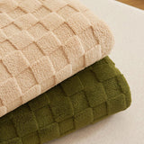 Darrahopens Home & Garden > Bedding > Blankets & Throws 200*230CM Milky White Ultra-Soft Waffle Textured Plush Fleece Blanket - Large Cozy All-Season Throw for Bed & Sofa