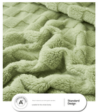 Darrahopens Home & Garden > Bedding > Blankets & Throws 200*230CM Milky White Ultra-Soft Waffle Textured Plush Fleece Blanket - Large Cozy All-Season Throw for Bed & Sofa