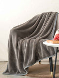 Darrahopens Home & Garden > Bedding > Blankets & Throws 3-in-1 Portable Travel Blanket / Pillow / Wearable Shawl with Snap & Envelope Folding Design - 230GSM Soft Flannel Thickened Nap Blanket for Airplane Office Home, Space Saving & Machine Washable, Pink 40 x 60 inch
