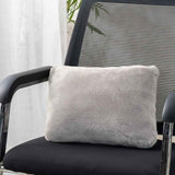 Darrahopens Home & Garden > Bedding > Blankets & Throws 3-in-1 Portable Travel Blanket / Pillow / Wearable Shawl with Snap & Envelope Folding Design - 230GSM Soft Flannel Thickened Nap Blanket for Airplane Office Home, Space Saving & Machine Washable, Black 40 x 60 inch