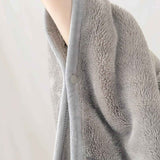 Darrahopens Home & Garden > Bedding > Blankets & Throws 3-in-1 Portable Travel Blanket / Pillow / Wearable Shawl with Snap & Envelope Folding Design - 230GSM Soft Flannel Thickened Nap Blanket for Airplane Office Home, Space Saving & Machine Washable, Black 40 x 60 inch
