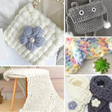 Darrahopens Home & Garden > Bedding > Blankets & Throws 500g (250gx2) Chunky Yarn Ball approx 54m Chenille Chunky Fur Yarn Soft Wool Chunky Yarn Soft Knitting Yarn for Crochet Blankets Scarves Hats beige beige