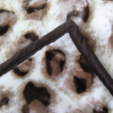 Darrahopens Home & Garden > Bedding > Blankets & Throws 750gsm 3.5kg Double Layer Animal Print Faux Mink Blanket Queen 200x240 cm Taupe Jaguar