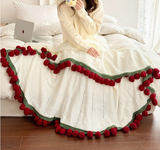 Darrahopens Home & Garden > Bedding > Blankets & Throws 99 Roses Hand-Crocheted Bouquet Blanket: A Versatile Emblem of Eternal Romance, Offering Gentle Warmth Through Every Season（Yellow gradient on white background）
