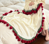 Darrahopens Home & Garden > Bedding > Blankets & Throws 99 Roses Hand-Crocheted Bouquet Blanket: A Versatile Emblem of Eternal Romance, Offering Gentle Warmth Through Every Season（Yellow gradient on white background）