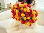 Darrahopens Home & Garden > Bedding > Blankets & Throws A rose bouquet multifunctional blanket, perfect for all seasons, ideal as an office nap blanket or air-conditioning cover. A timeless romantic gift for your girlfriend on holidays or birthdays. Everlasting romance.(Diameter: 100 cm / 39 in.Yellow on white