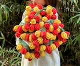 Darrahopens Home & Garden > Bedding > Blankets & Throws A rose bouquet multifunctional blanket, perfect for all seasons, ideal as an office nap blanket or air-conditioning cover. A timeless romantic gift for your girlfriend on holidays or birthdays. Everlasting romance.(Diameter: 100 cm / 39 in.Yellow on white