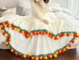 Darrahopens Home & Garden > Bedding > Blankets & Throws A rose bouquet multifunctional blanket, perfect for all seasons, ideal as an office nap blanket or air-conditioning cover. A timeless romantic gift for your girlfriend on holidays or birthdays. Everlasting romance.(Diameter: 100 cm / 39 in.Yellow on white