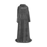 Darrahopens Home & Garden > Bedding > Blankets & Throws Adult Weighted Sherpa Blanket with Sleeves Portable Sofa TV Blanket Warm Plush Coat