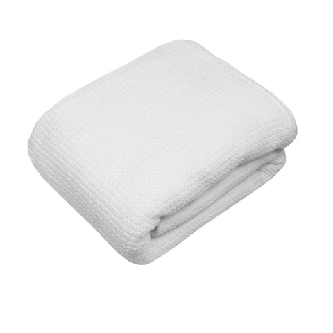 Darrahopens Home & Garden > Bedding > Blankets & Throws Algodon Sophie Cotton Waffle Blanket Queen 245x240cm White