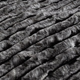 Darrahopens Home & Garden > Bedding > Blankets & Throws Ardor Cole Ash Striped Faux Fur Soft Plush Throw Rug 130x170cm