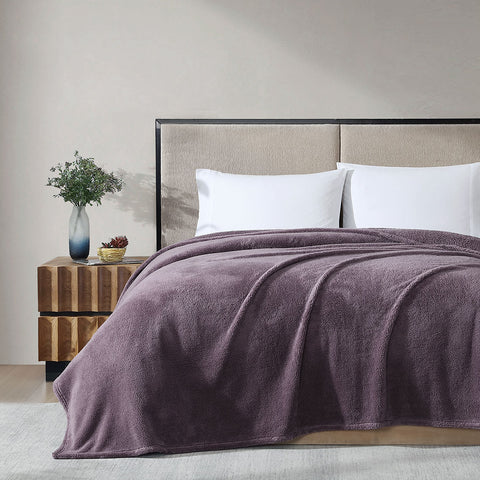 Darrahopens Home & Garden > Bedding > Blankets & Throws Ardor Teddy Mauve Ultra Soft Cozy Fleece Blanket Queen