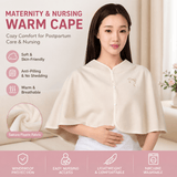 Darrahopens Home & Garden > Bedding > Blankets & Throws Beige Maternity Nursing Shoulder Wrap Cape – Ultra Soft Sakura Fleece Postpartum Shawl, Windproof Warm Nursing Cover for Breastfeeding, Pregnancy & Winter Comfort