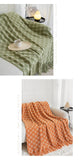 Darrahopens Home & Garden > Bedding > Blankets & Throws Black Cozy Geometric Knitted Throw Blanket with Tassels - Soft Acrylic Decorative Sofa & Bed Cover, 130x180cm