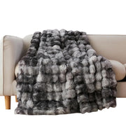 Darrahopens Home & Garden > Bedding > Blankets & Throws Bubble Tie Dye Throw Blanket Soft Cozy Microfiber Lightweight Warm -Dark Grey L