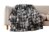 Darrahopens Home & Garden > Bedding > Blankets & Throws Bubble Tie Dye Throw Blanket Soft Cozy Microfiber Lightweight Warm -Dark Grey S
