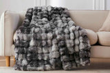 Darrahopens Home & Garden > Bedding > Blankets & Throws Bubble Tie Dye Throw Blanket Soft Cozy Microfiber Lightweight Warm -Dark Grey XL