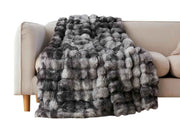 Darrahopens Home & Garden > Bedding > Blankets & Throws Bubble Tie Dye Throw Blanket Soft Cozy Microfiber Lightweight Warm -Dark Grey XL