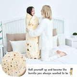 Darrahopens Home & Garden > Bedding > Blankets & Throws Burrito Blanket Giant Flour Tortilla Double Sided Blanket