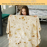 Darrahopens Home & Garden > Bedding > Blankets & Throws Burritos Tortilla Throw Blanket（Beige）, Novelty Funny Round Blanket for Adults & Kids, Soft Flannel Tortilla Wrap Blanket（36",Baby）