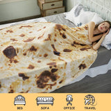Darrahopens Home & Garden > Bedding > Blankets & Throws Burritos Tortilla Throw Blanket (Brown), Novelty Funny Round Blanket for Kids & Adults, Soft Flannel Tortilla Wrap Blanket（36",Baby）
